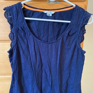 Boden lace cap sleeve tee
